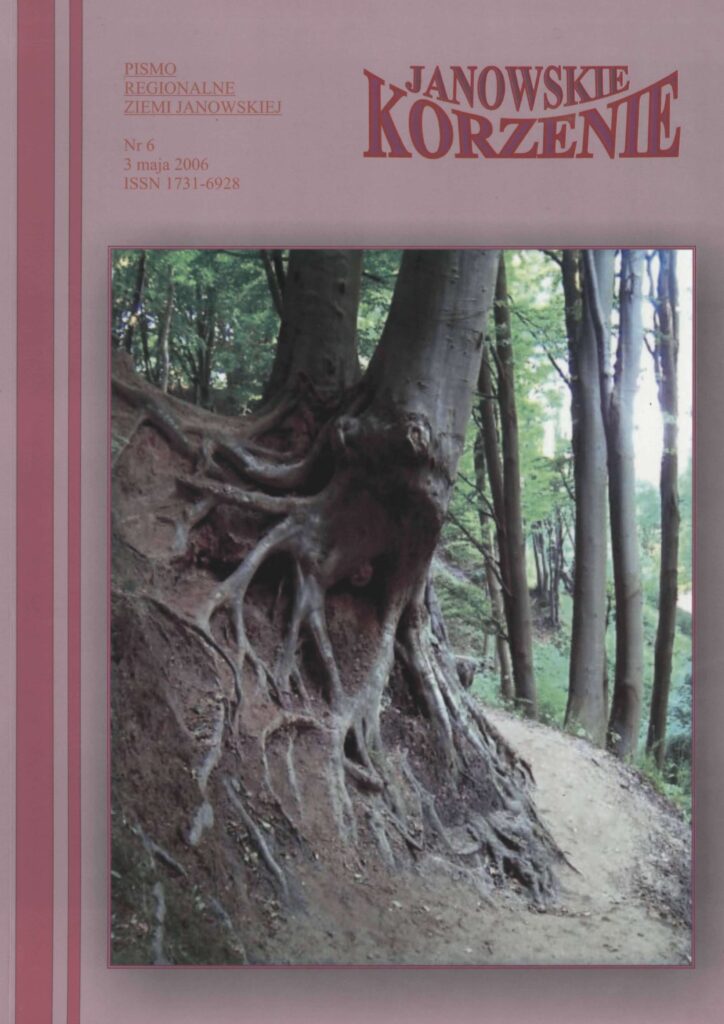 Korzenie dużego drzewa na stromym, ziemistym zboczu w lesie o zielonych liściach, obok wąska ścieżka.