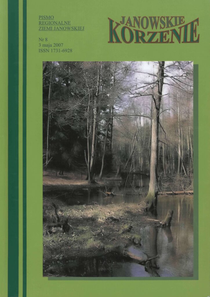 Zadrzewione brzegi cichego strumienia w lesie bez liści, z widocznym odbiciem drzew w wodzie.